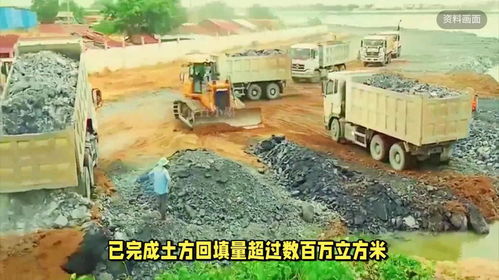 洪沙蛟龍顯神威 柬埔寨地標(biāo)性土方回填機(jī)械開工小記